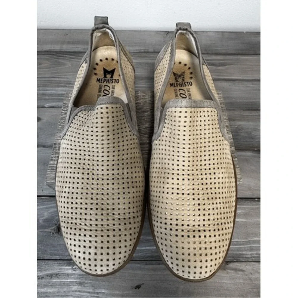 MEPHISTO TIAGO PERFORATED LOAFER MEN LEATHER TAN SHOES‎ AIR RELAX SIZE 9